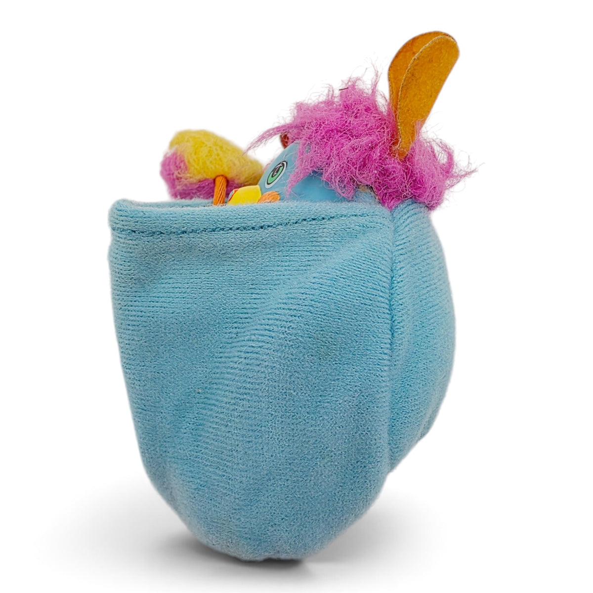 1986 Popples Party Pocket Popple (Teal & Magenta) Right view