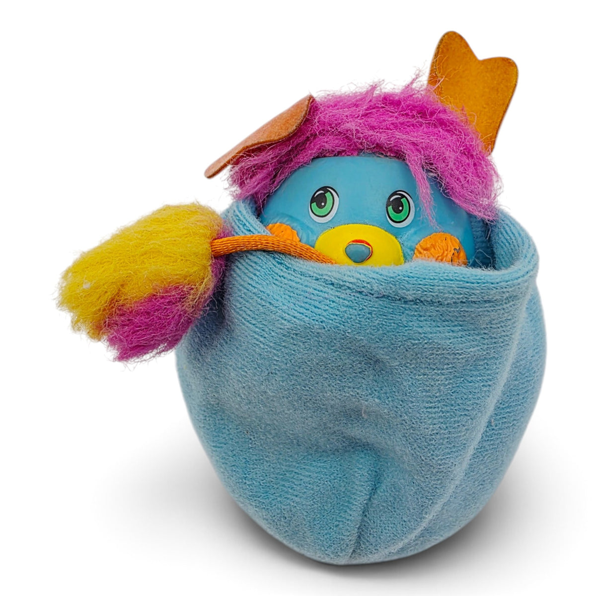 1986 Popples Party Pocket Popple (Teal & Magenta) Close-up 1 view