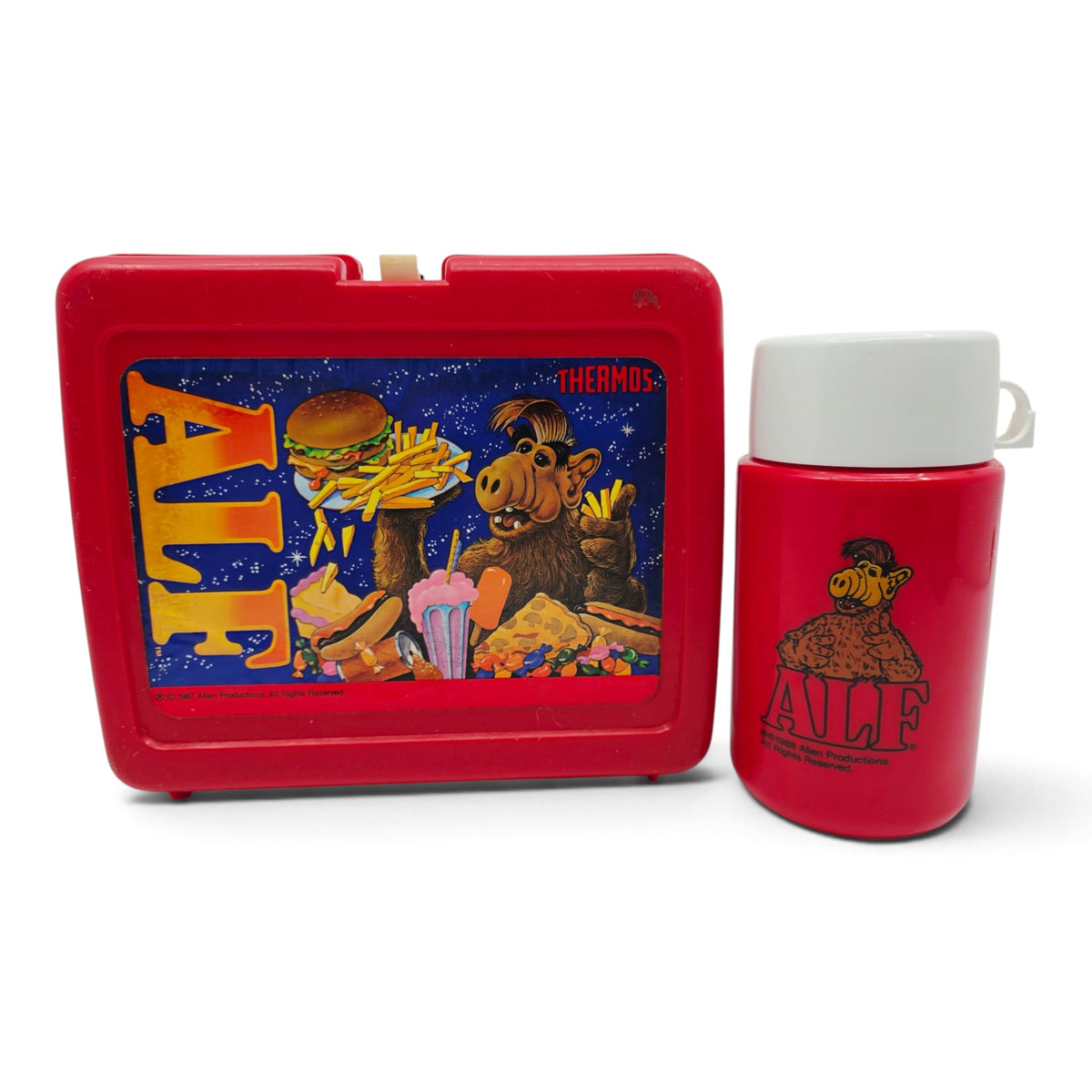 1987 Alf Lunchbox and Thermos Front view