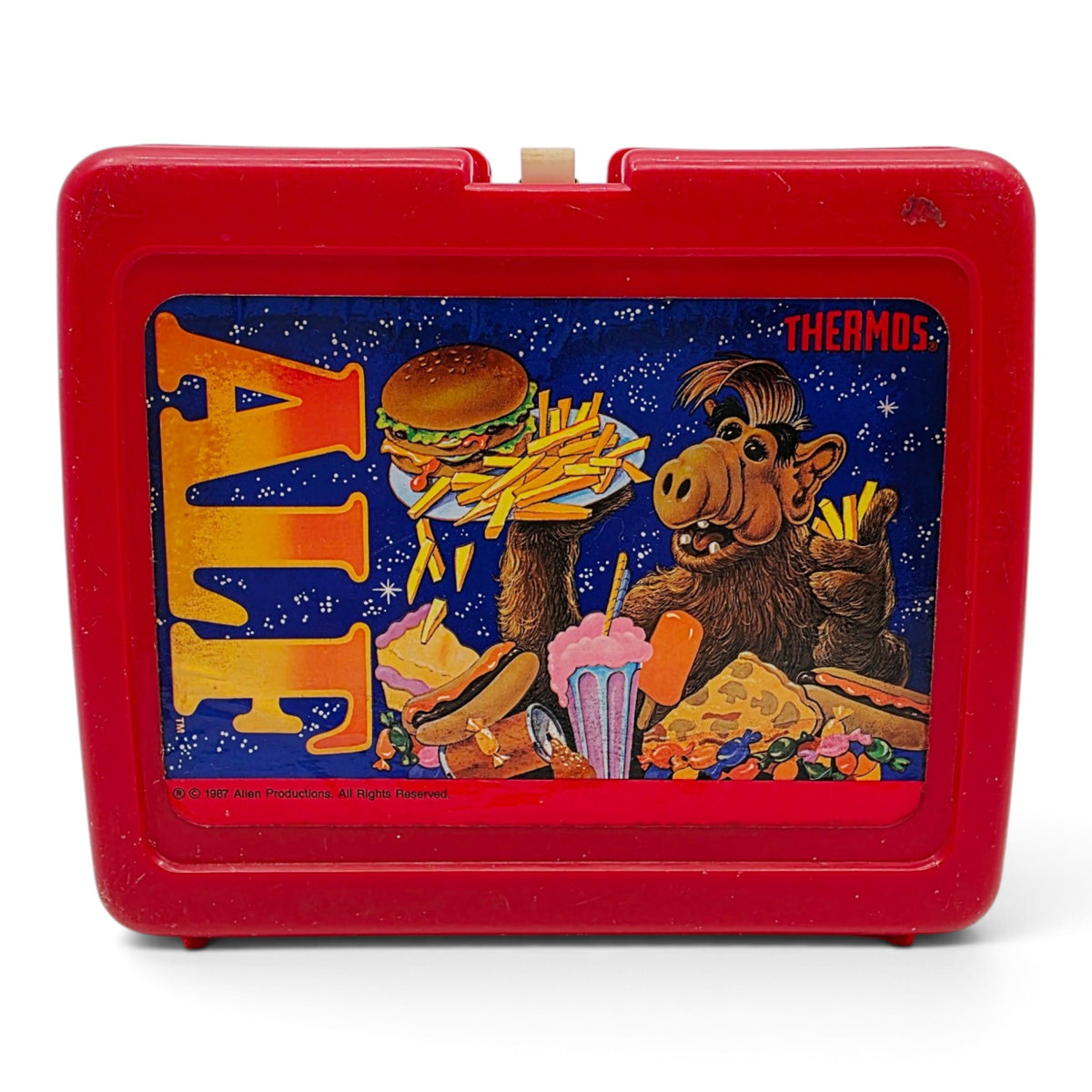 1987 Alf Lunchbox and Thermos Close-up 2 view