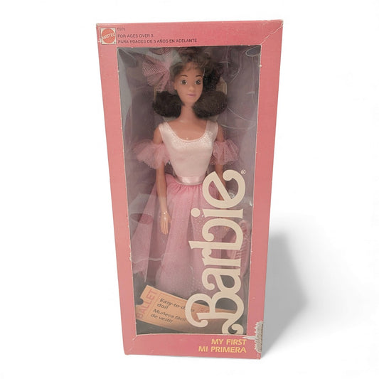 1987 Barbie My First Barbie Ballerina Brunette doll — Front view