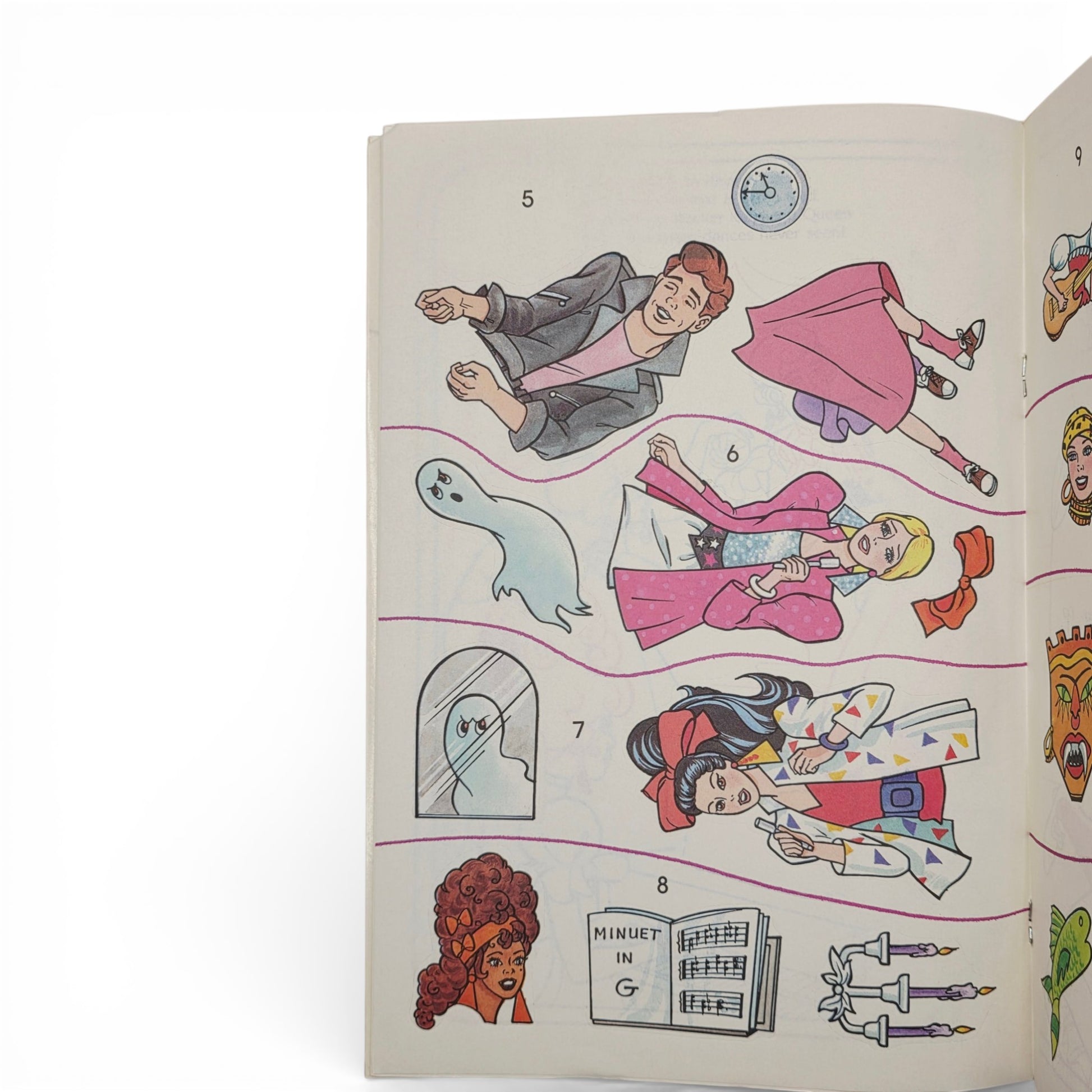1987 Barbie Sticker Fun Video Variety activity book — Close-up 2