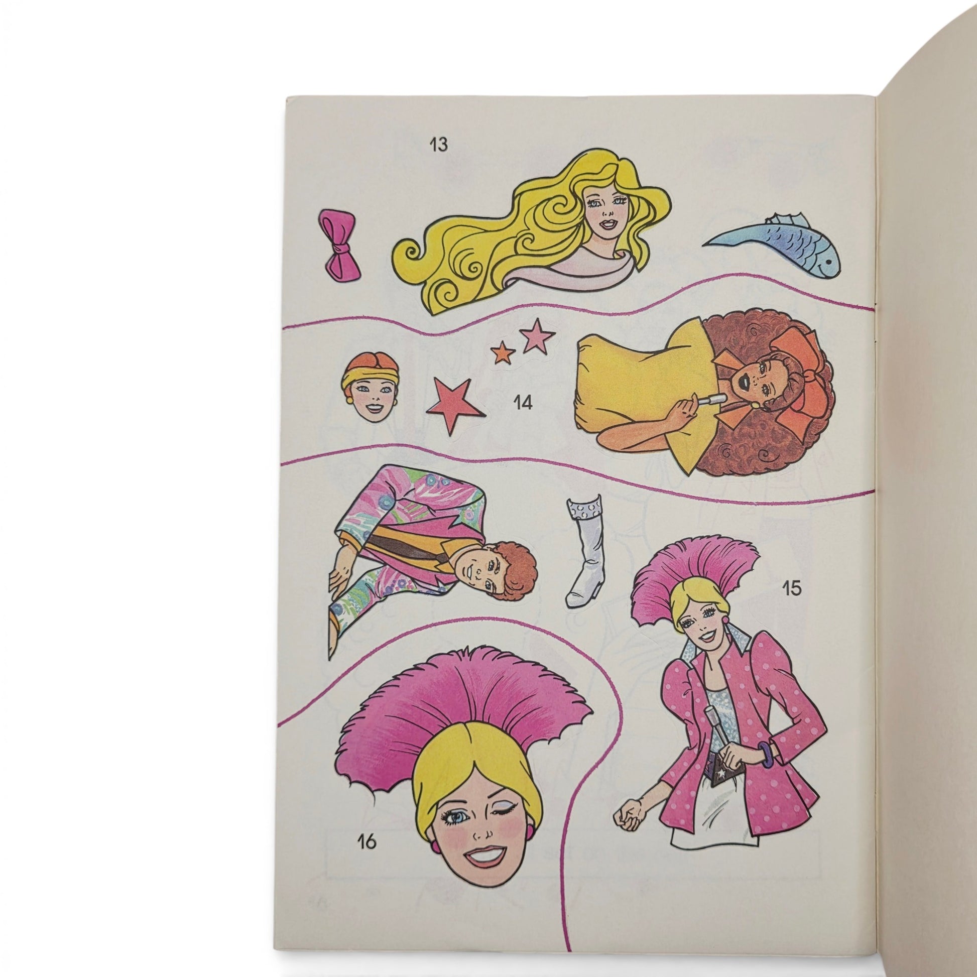 1987 Barbie Sticker Fun Video Variety activity book — Close-up 3