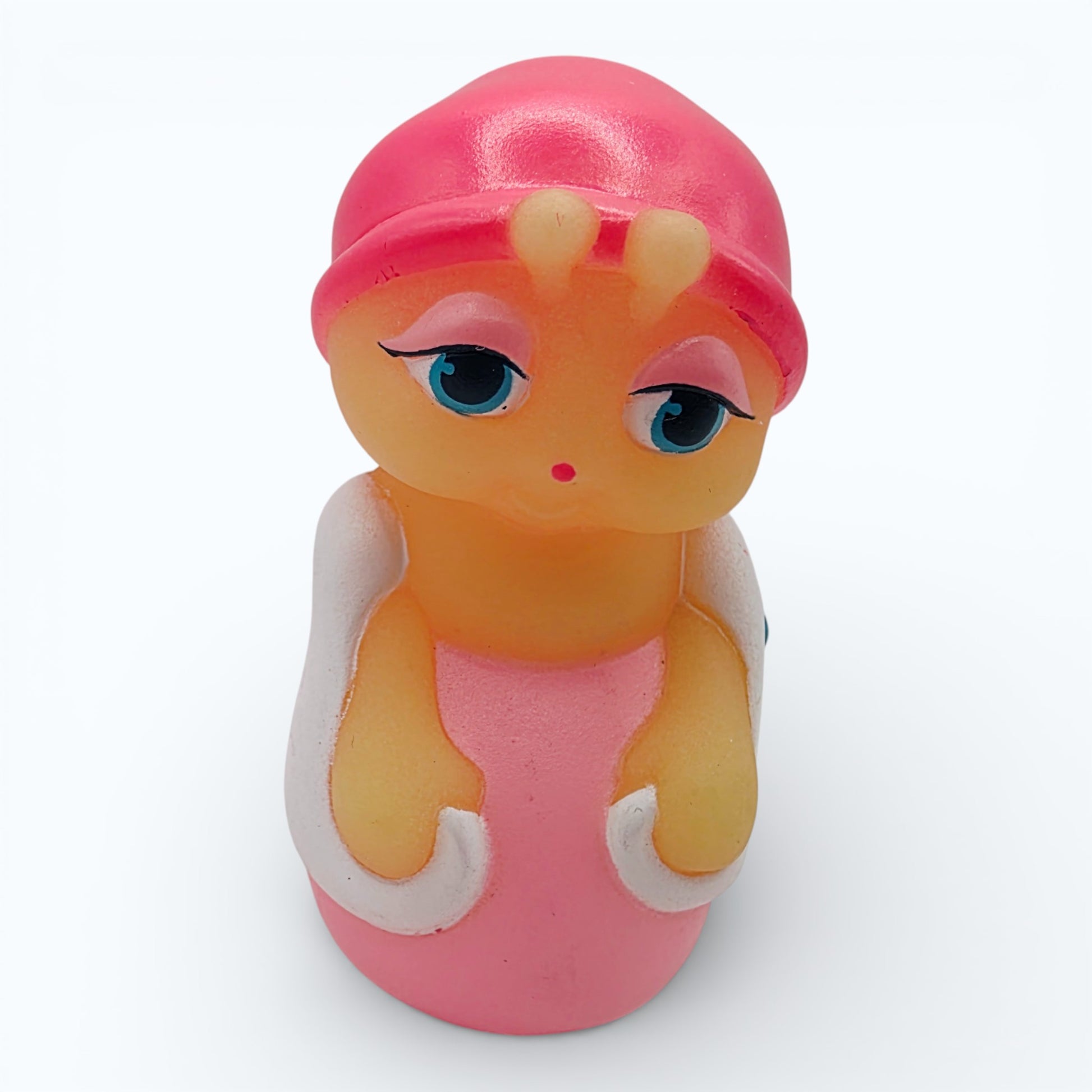 Vintage 1980s mini pvc figure. Glo Bashfulbug. 3". Front view.