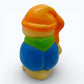 Vintage 1980s mini pvc figure. Glo Bookbug. 3". Back view.