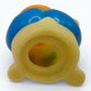 Vintage 1980s mini pvc figure. Glo Bookbug. 3". Bottom view.