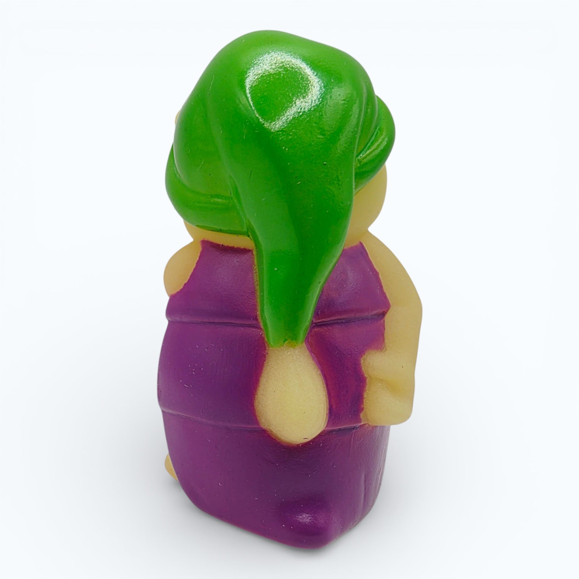 Vintage 1980s mini pvc figure. Glo Skunkbug. 3". Back view.