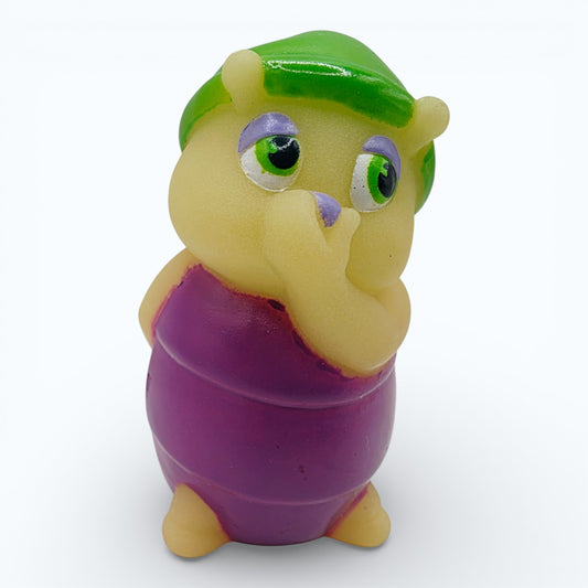 Vintage 1980s mini pvc figure. Glo Skunkbug. 3". Front view.