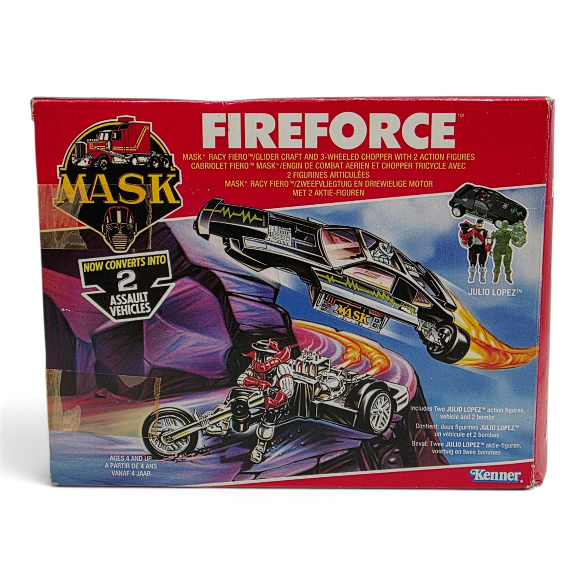 1987 M.A.S.K. Fireforce Julio Lopez Back view