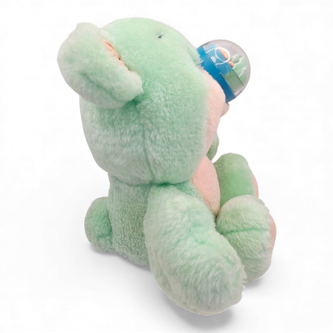 Vintage 1980s plush. Guppy. Jumping Dolphin! 11" & Working. Right view.