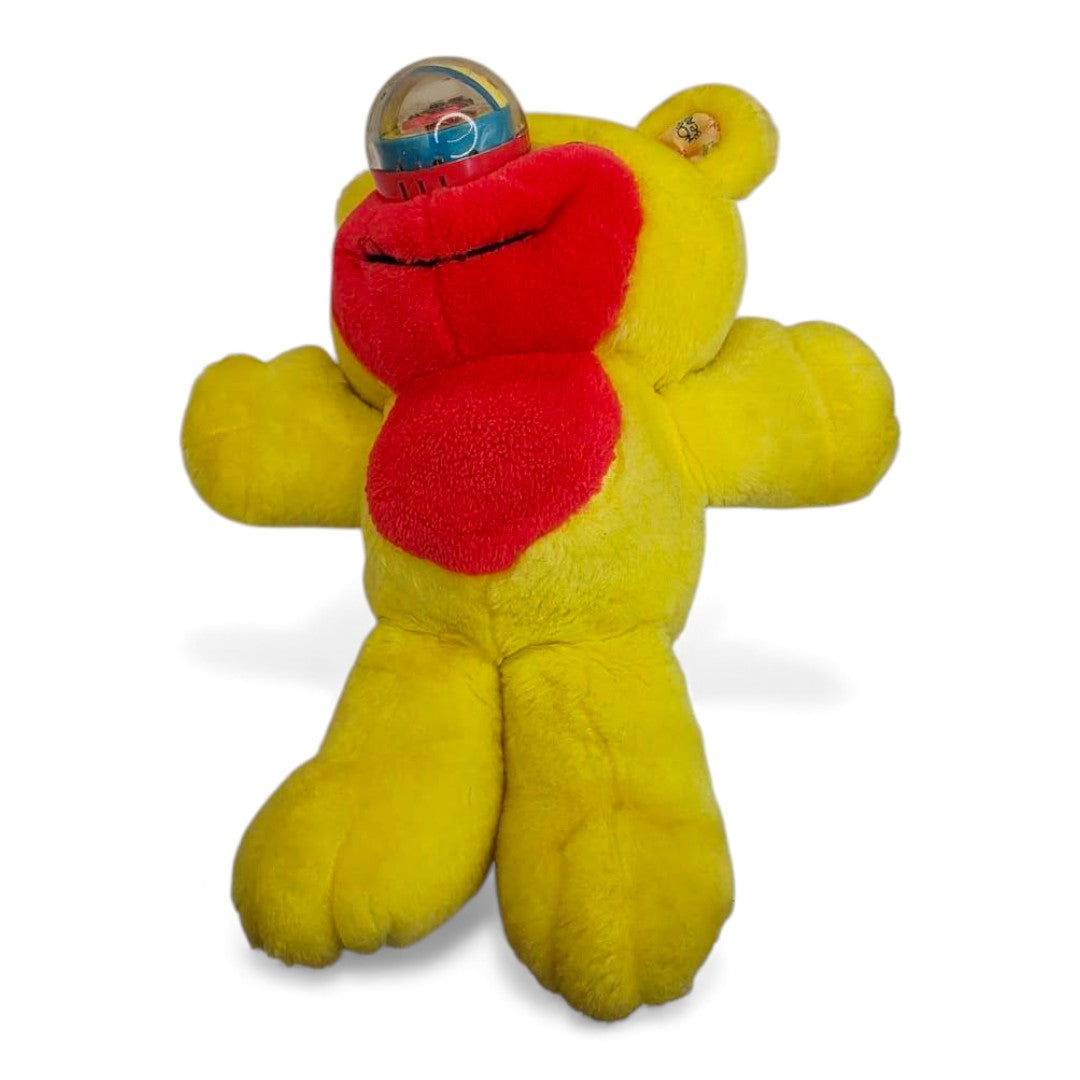 Vintage 1980s plush. Hot Rod. Race Car! 11" & Working. Close up 1 view.
