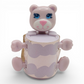Vintage 1980s small toy. Series 3. Bear. Originally Grape Lipstick Charm!. Front view.