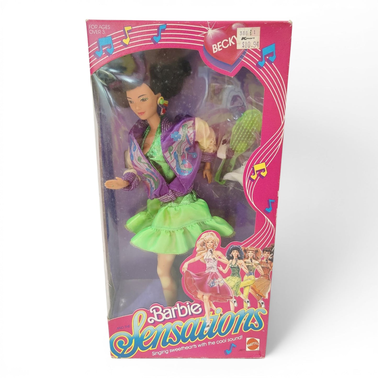1988 Barbie Barbie and the Sensations Becky doll — Front view