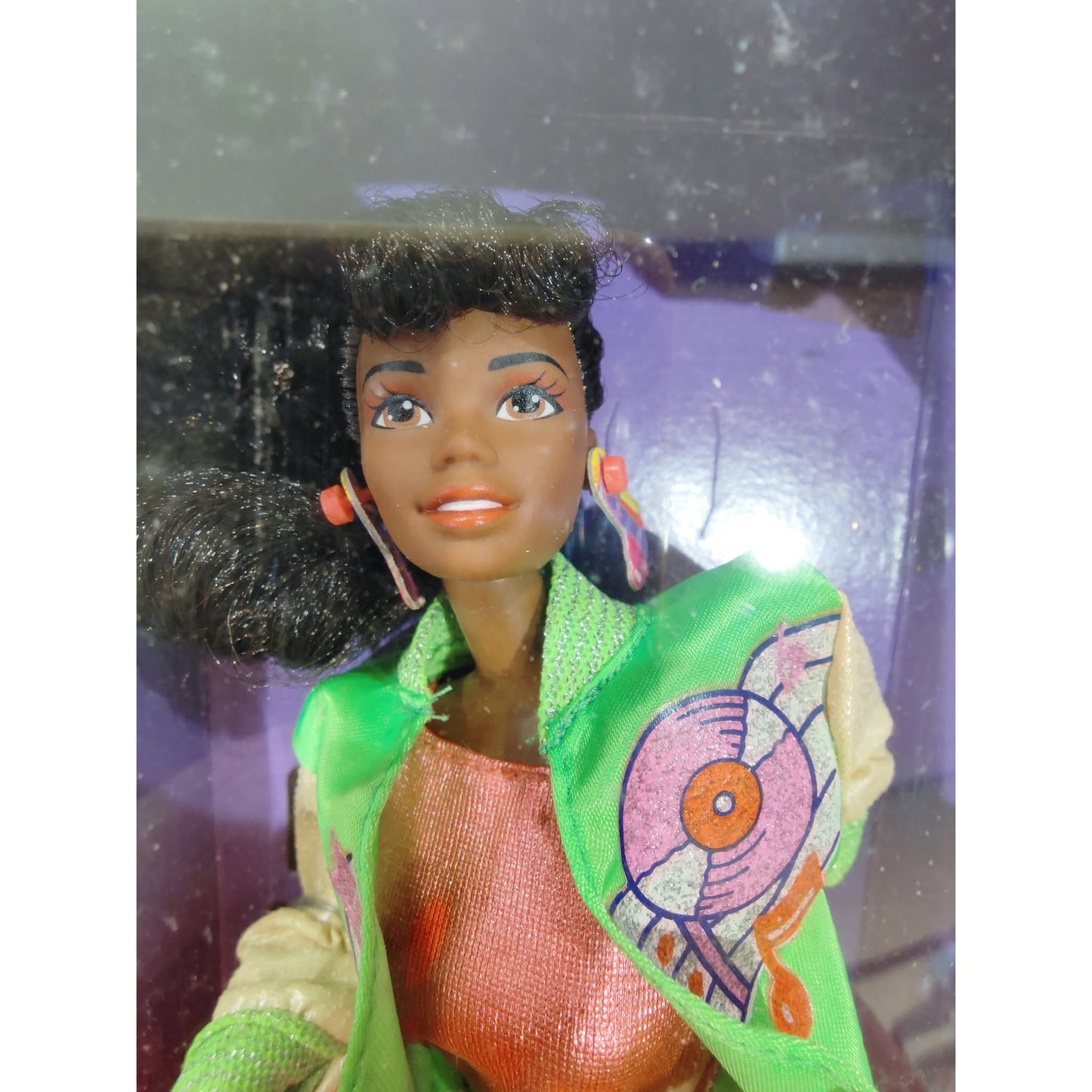 1988 Barbie Barbie and the Sensations Belinda doll — Face close-up
