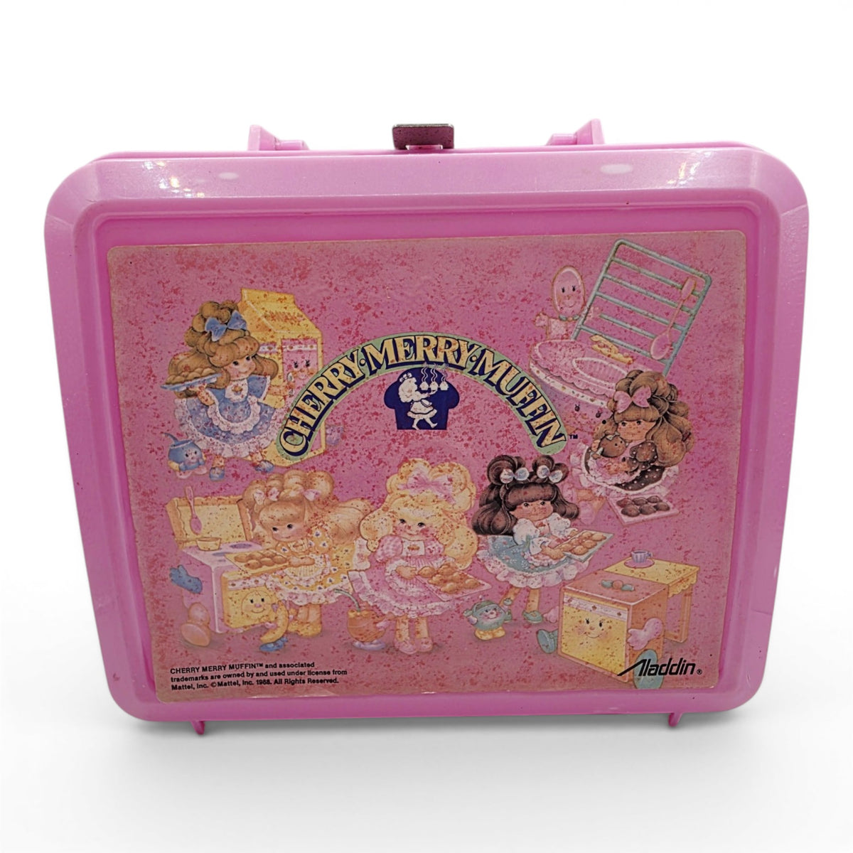 1988 Cherry Merry Muffin Lunchbox and Thermos Back view