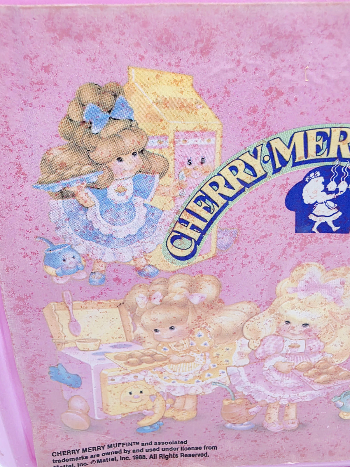 1988 Cherry Merry Muffin Lunchbox and Thermos Close-up 2 view