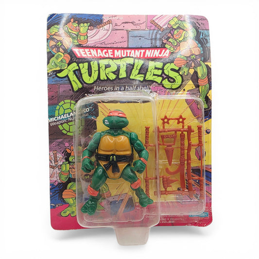 1988 Teenage Mutant Ninja Turtles Heroes in a Half Shell Michelangelo action figure — Front view