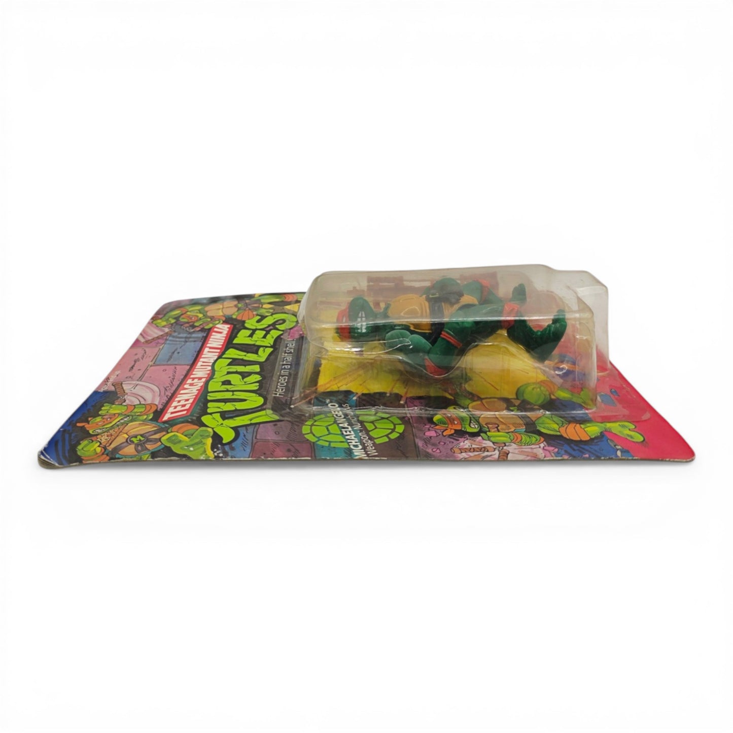 1988 Teenage Mutant Ninja Turtles Heroes in a Half Shell Michelangelo action figure — Left side