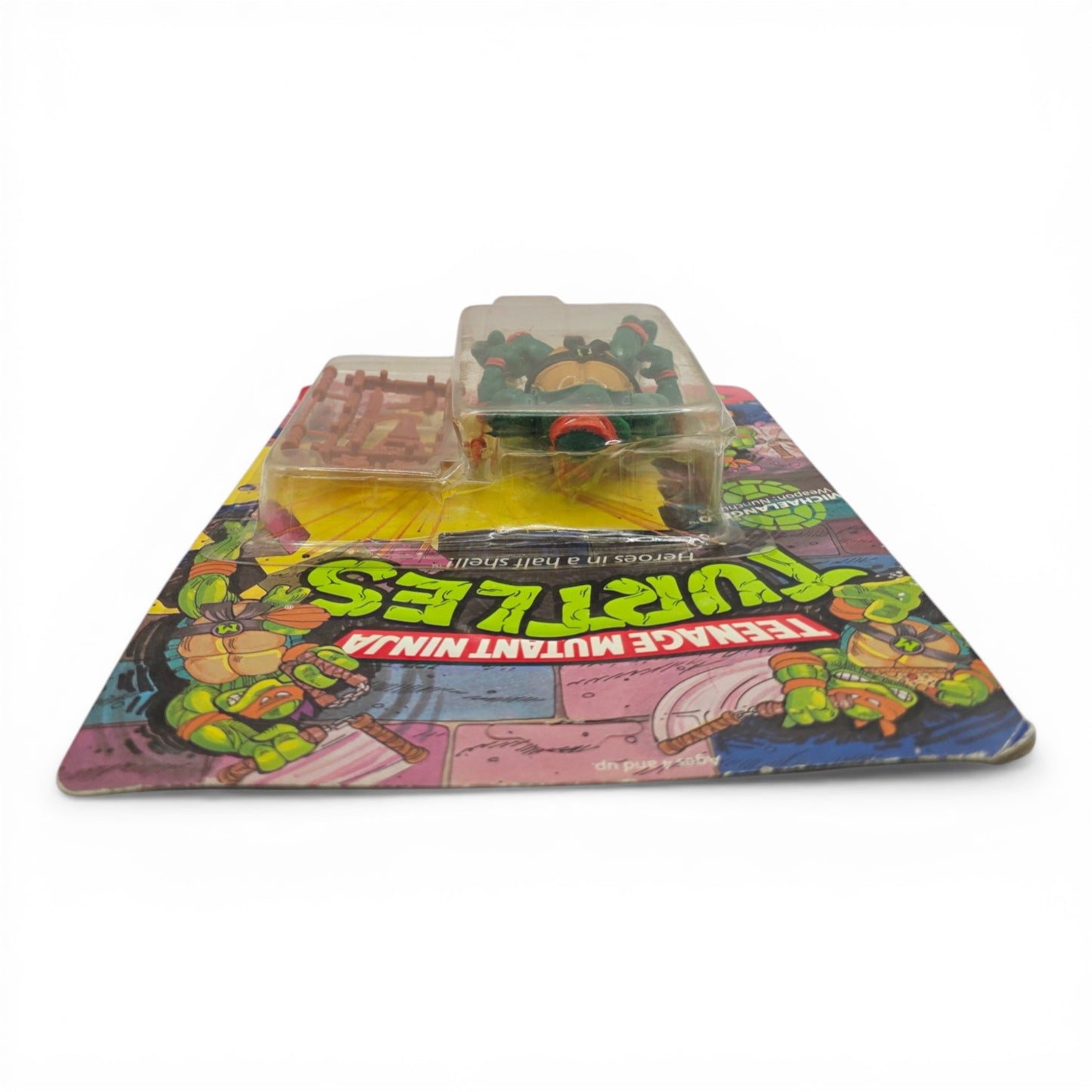 1988 Teenage Mutant Ninja Turtles Heroes in a Half Shell Michelangelo action figure — Top view