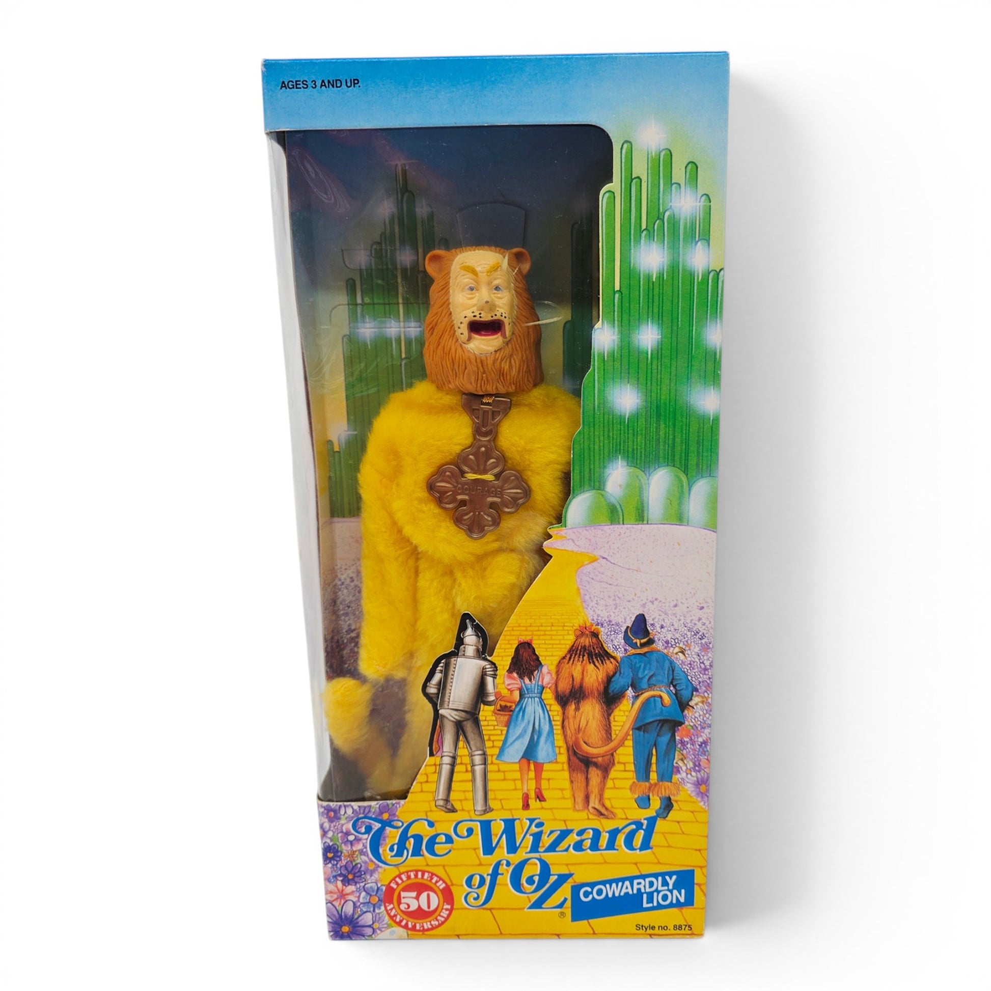 1988 Wizard of Oz The Wizard of Oz 50th Anniversary Cowardly Lion doll — Front view