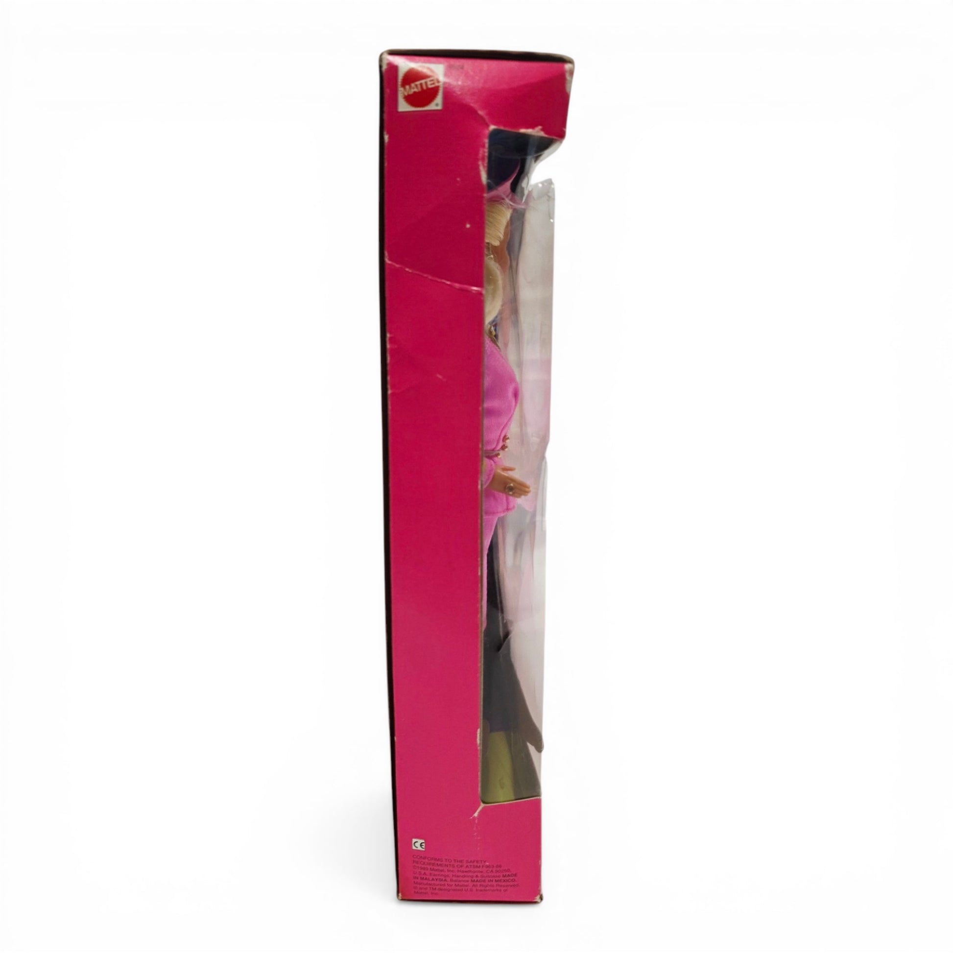 1989 Barbie Flight Time Flight Time Barbie doll giftset — Left side
