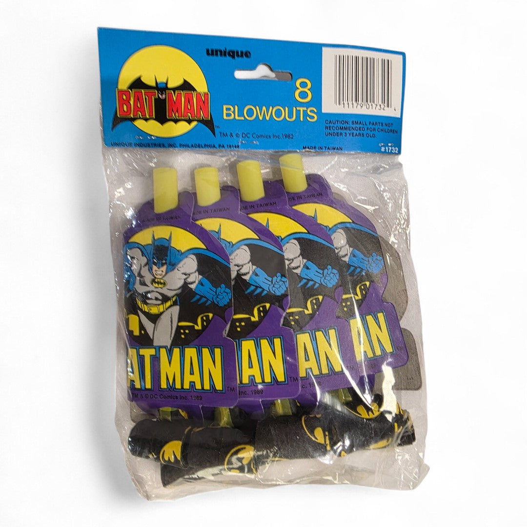 Vintage 1980s partyware. Party Blowouts. 8 Pack. Back view.
