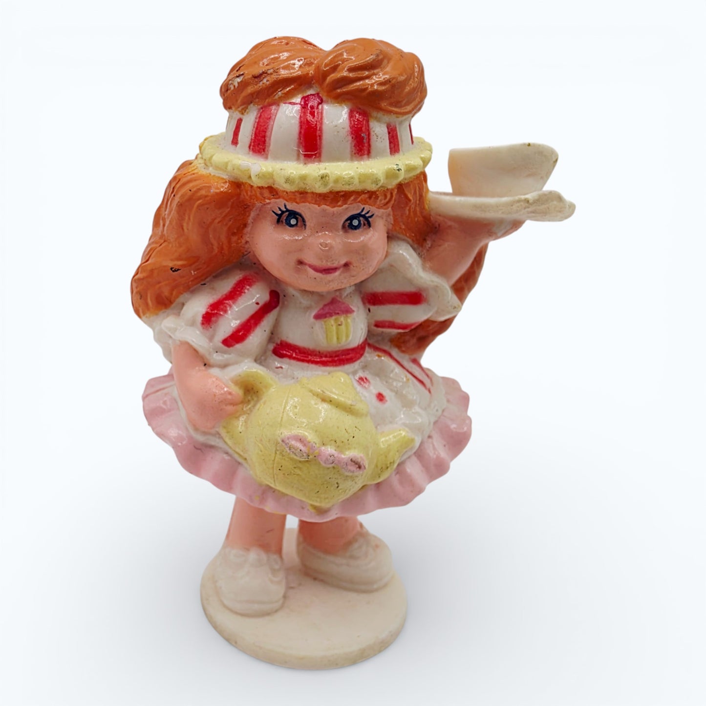 Vintage 1980s mini pvc figure. Series 2 Miniatures. Penny Peppermint. 2.5". Front view.