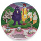 Vintage 1980s partyware. Birthday Party Plate. Grimace. Front view.