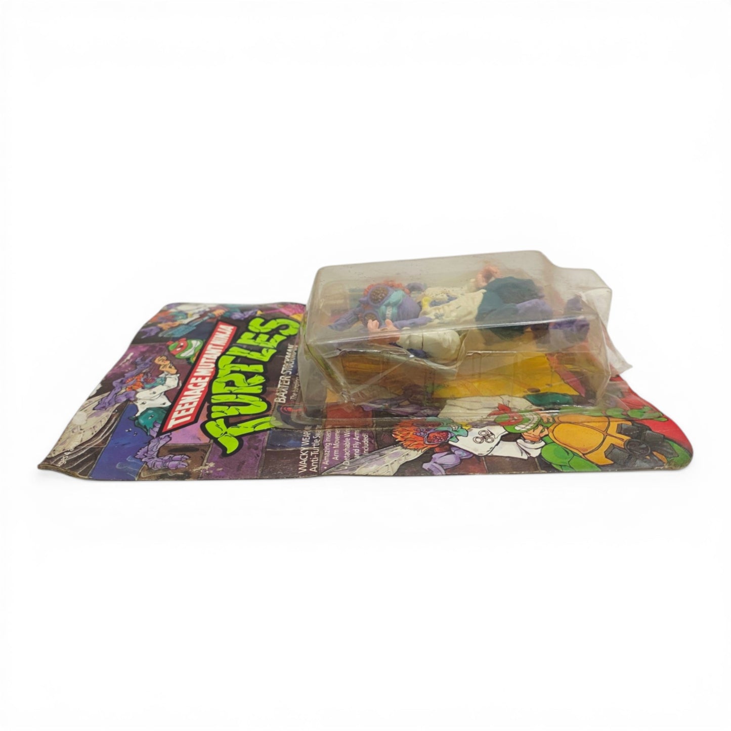 1989 Teenage Mutant Ninja Turtles Baxter Stockman action figure — Left side