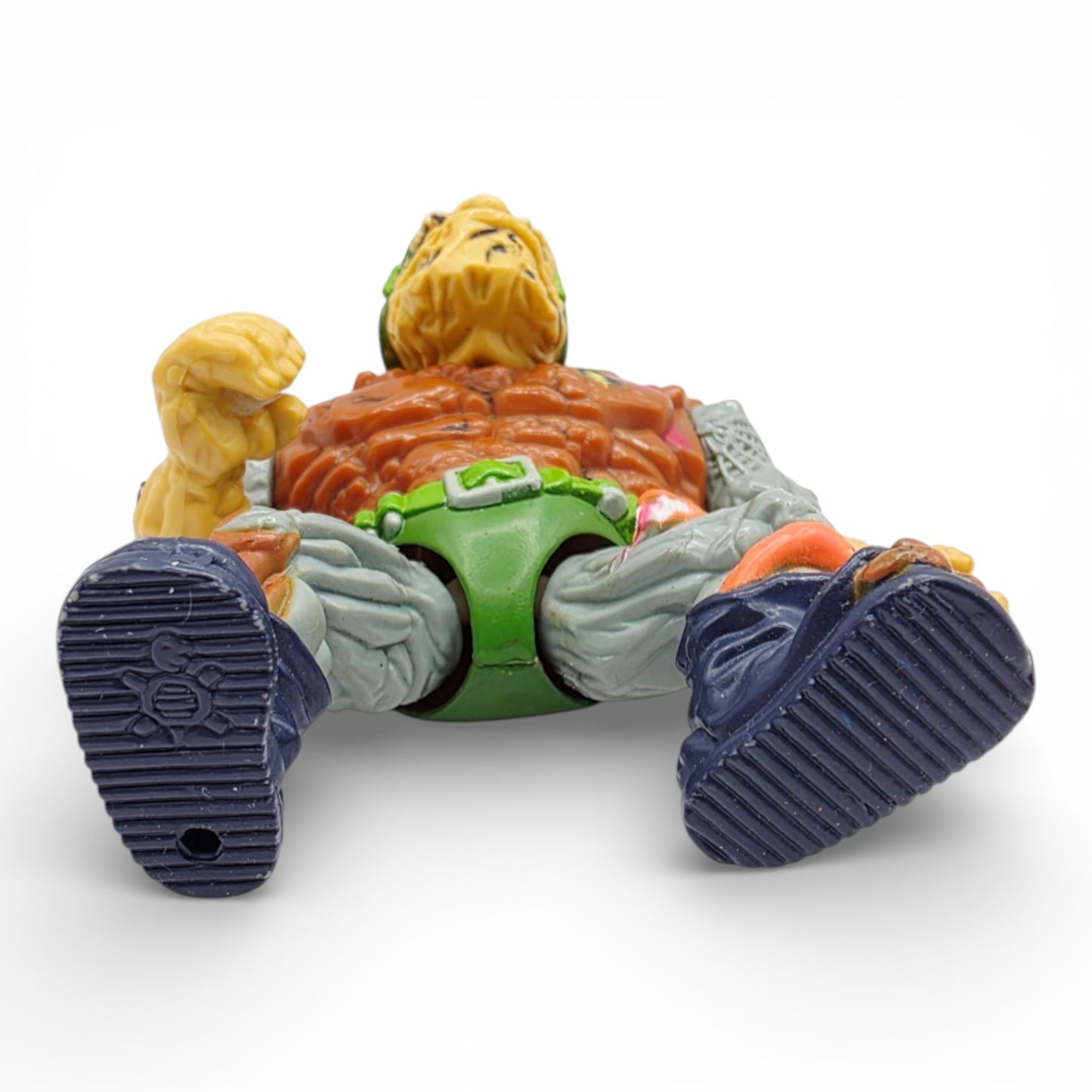 Vintage 1980s action figure. General Traag. TMNT. Bottom view.
