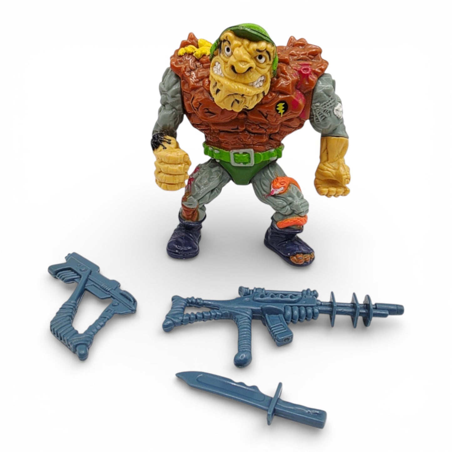 Vintage 1980s action figure. General Traag. TMNT. Front view.
