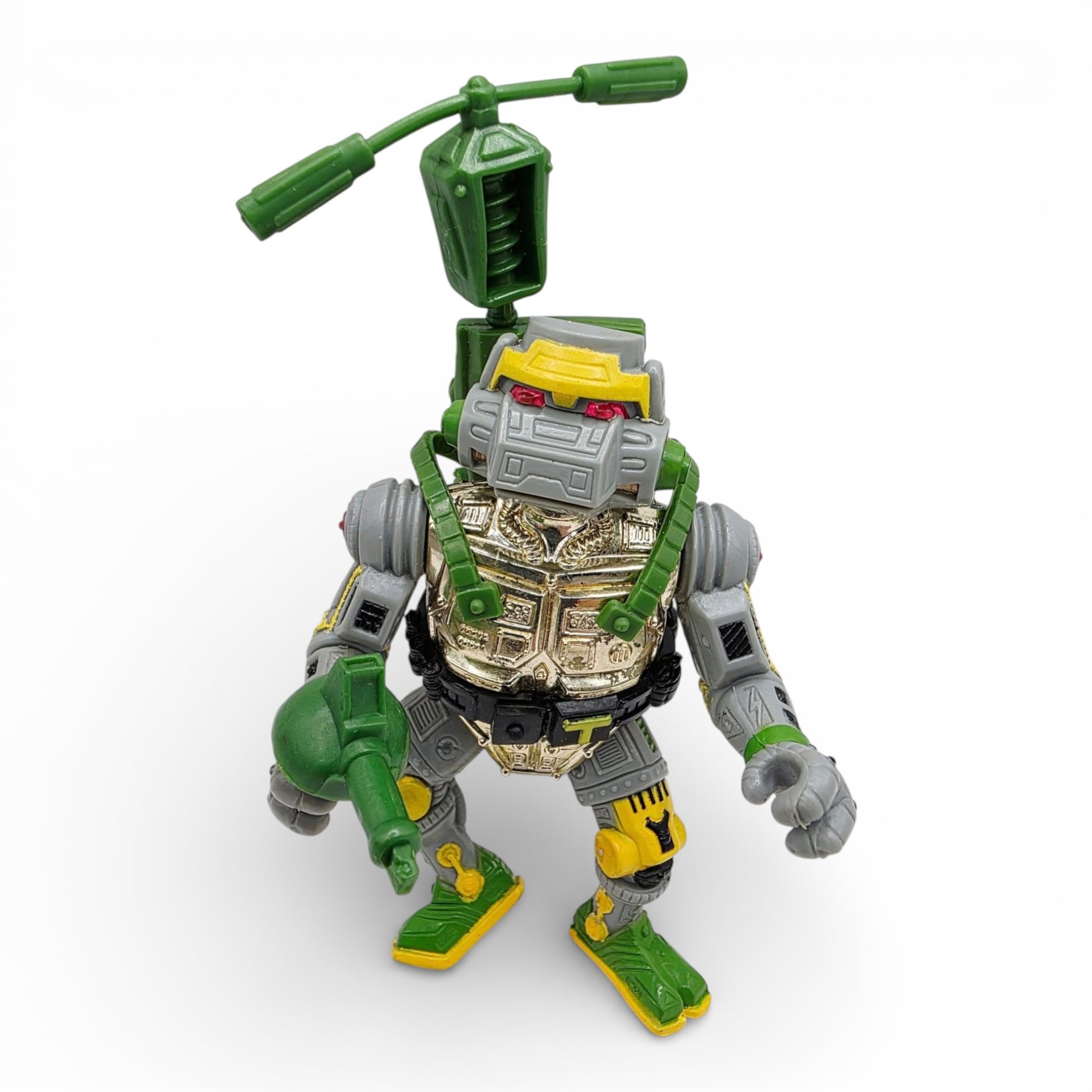 Vintage 1980s action figure. Metalhead. TMNT. Front view.