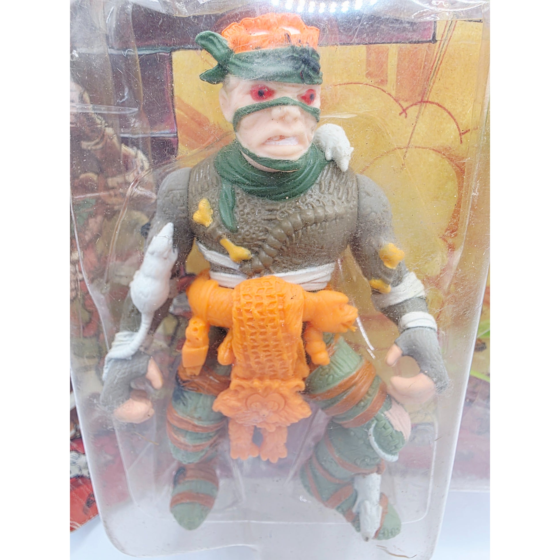 1989 Teenage Mutant Ninja Turtles Rat King action figure — Face close-up