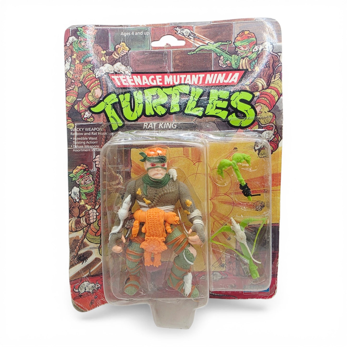 1989 Teenage Mutant Ninja Turtles Rat King action figure — Front view