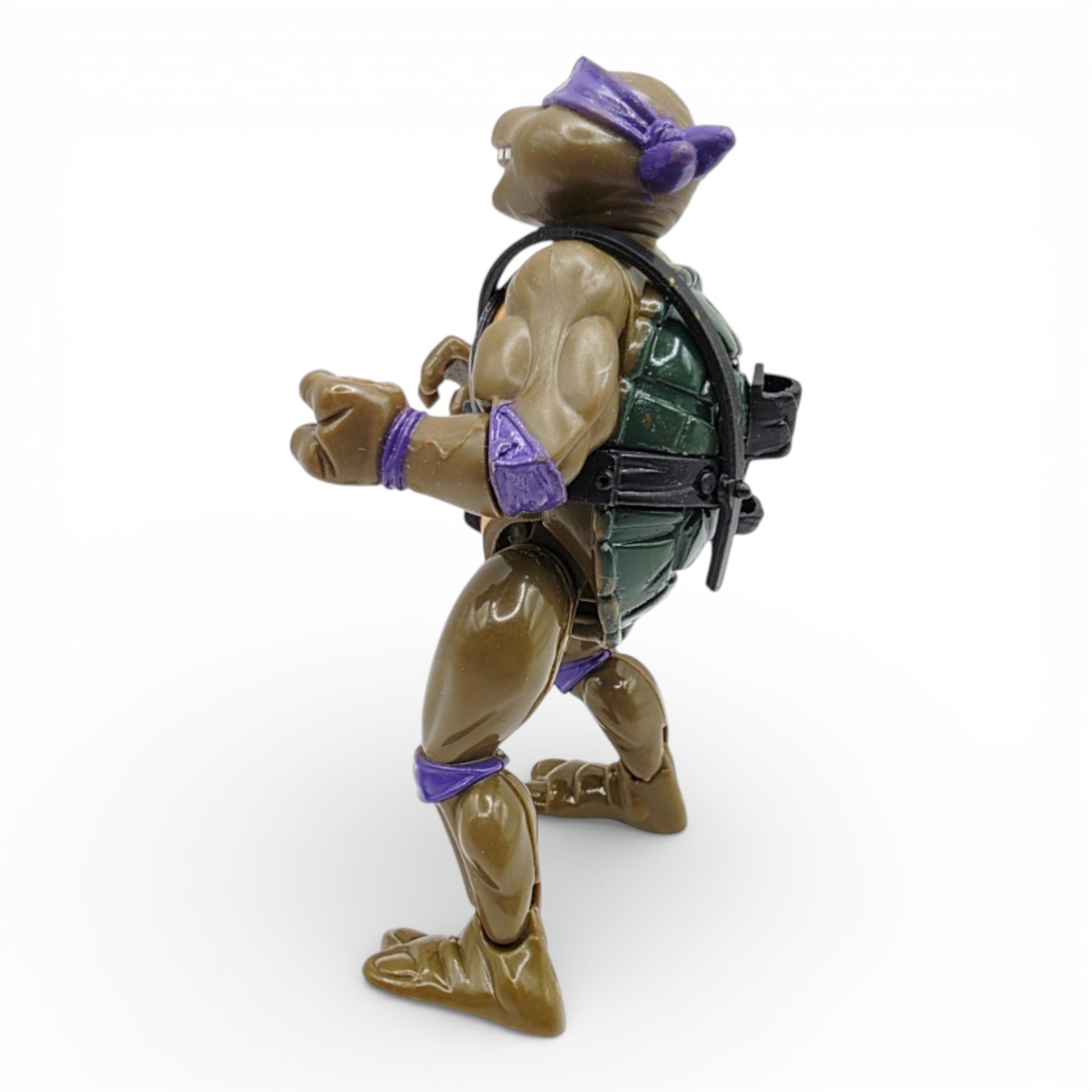 Vintage 1980s action figure. Sewer Swimmin'. Donatello. TMNT. Left view.