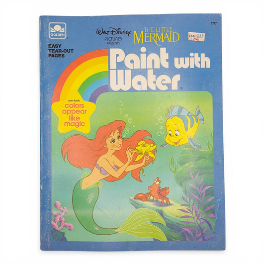 1989 The Little Mermaid Paint with Water activity book — Front view