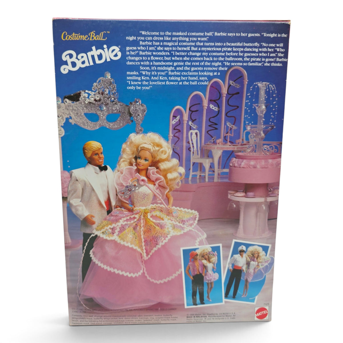 1990 Barbie Iconic 90s Doll Costume Ball Back view