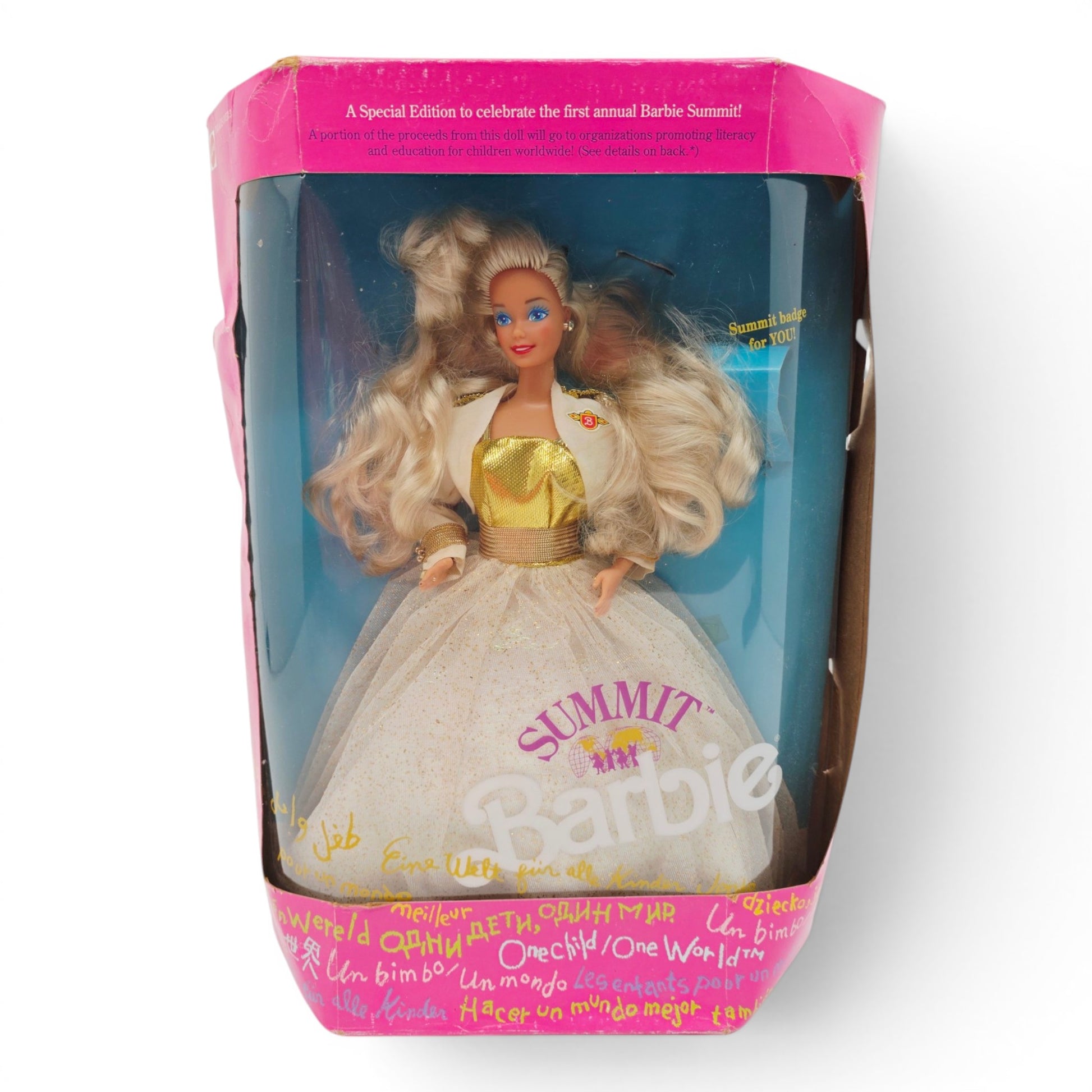 1990 Barbie Summit Special Edition Blonde doll — Front view