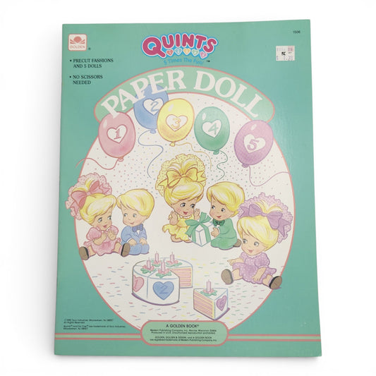 Vintage 1990s paper doll book. Vintage Paper Doll Book. Front view.