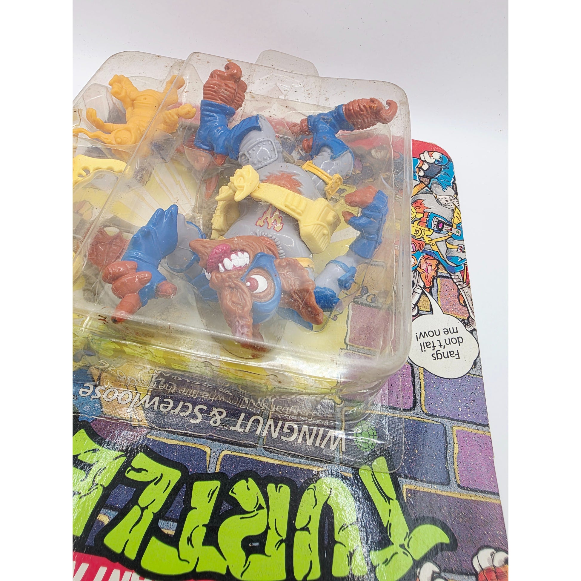 1990 Teenage Mutant Ninja Turtles Wingnut action figure — Close-up 2