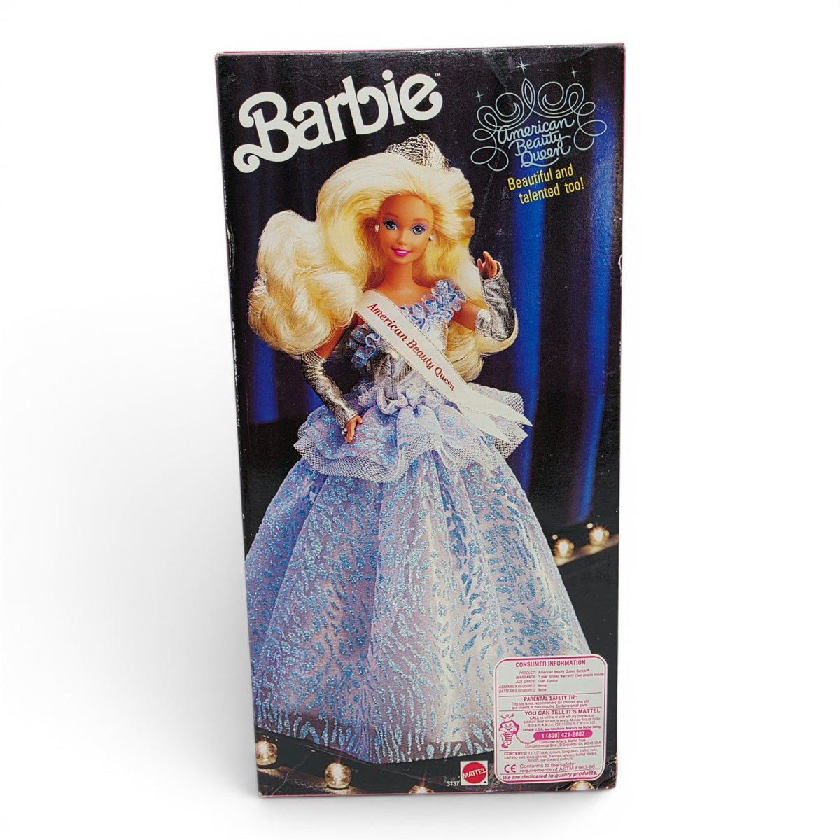 1991 Barbie Pageant Special Edition American Beauty Queen Back view
