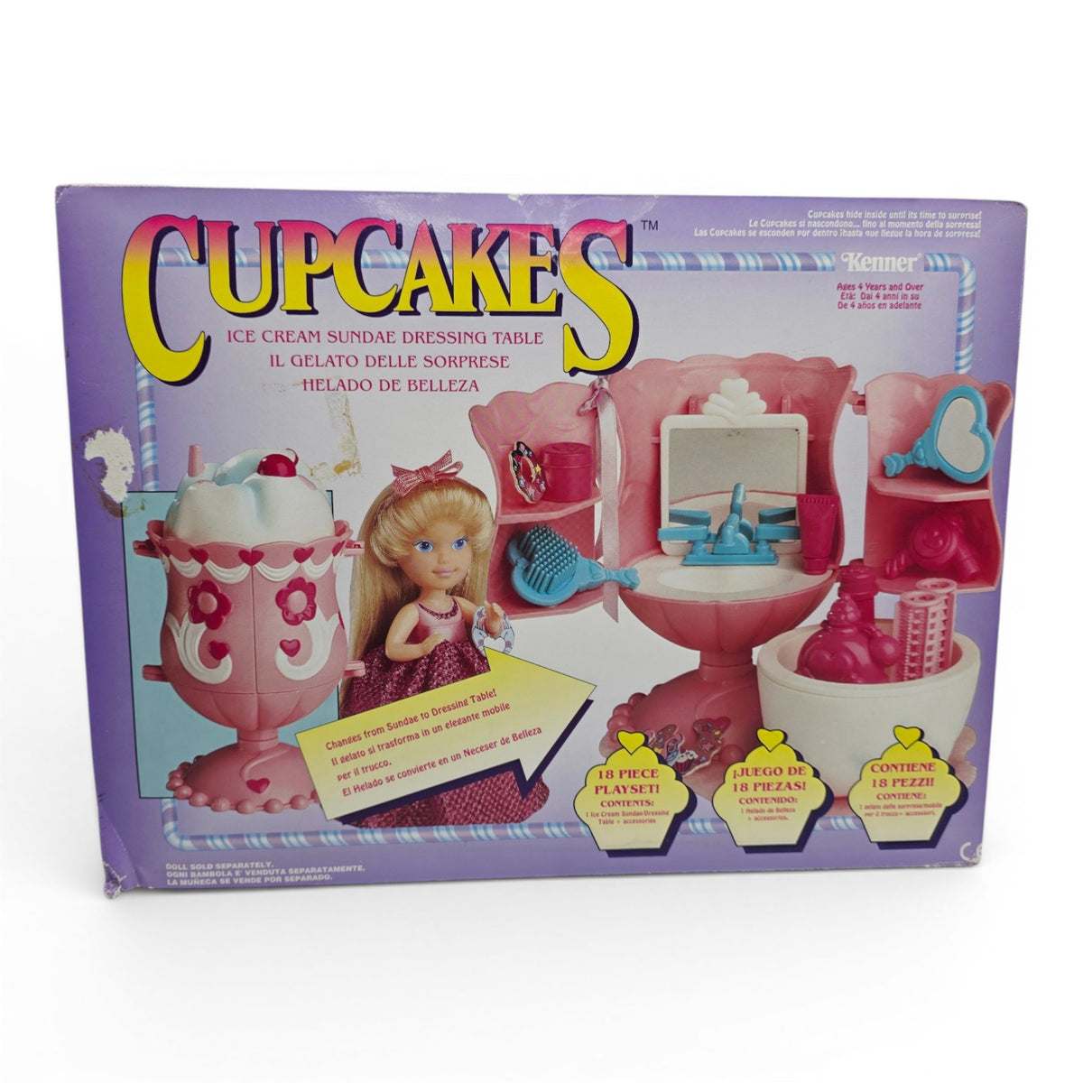 1991 Cupcakes Sundae Surprise Playset Back view