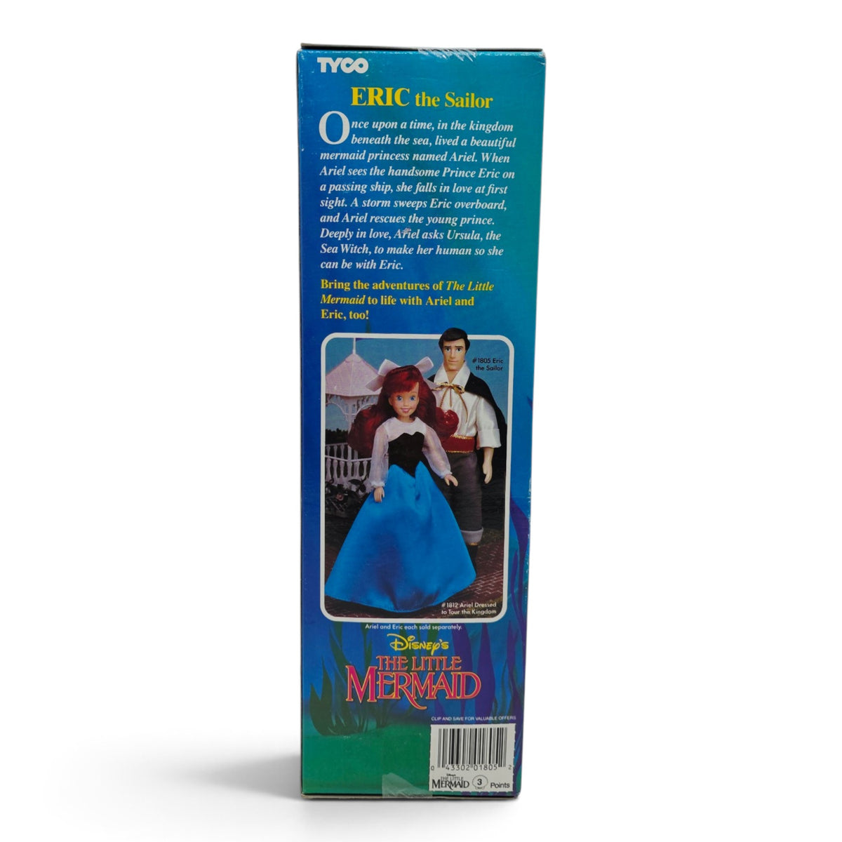 1991 Disney The Little Mermaid Eric Back view