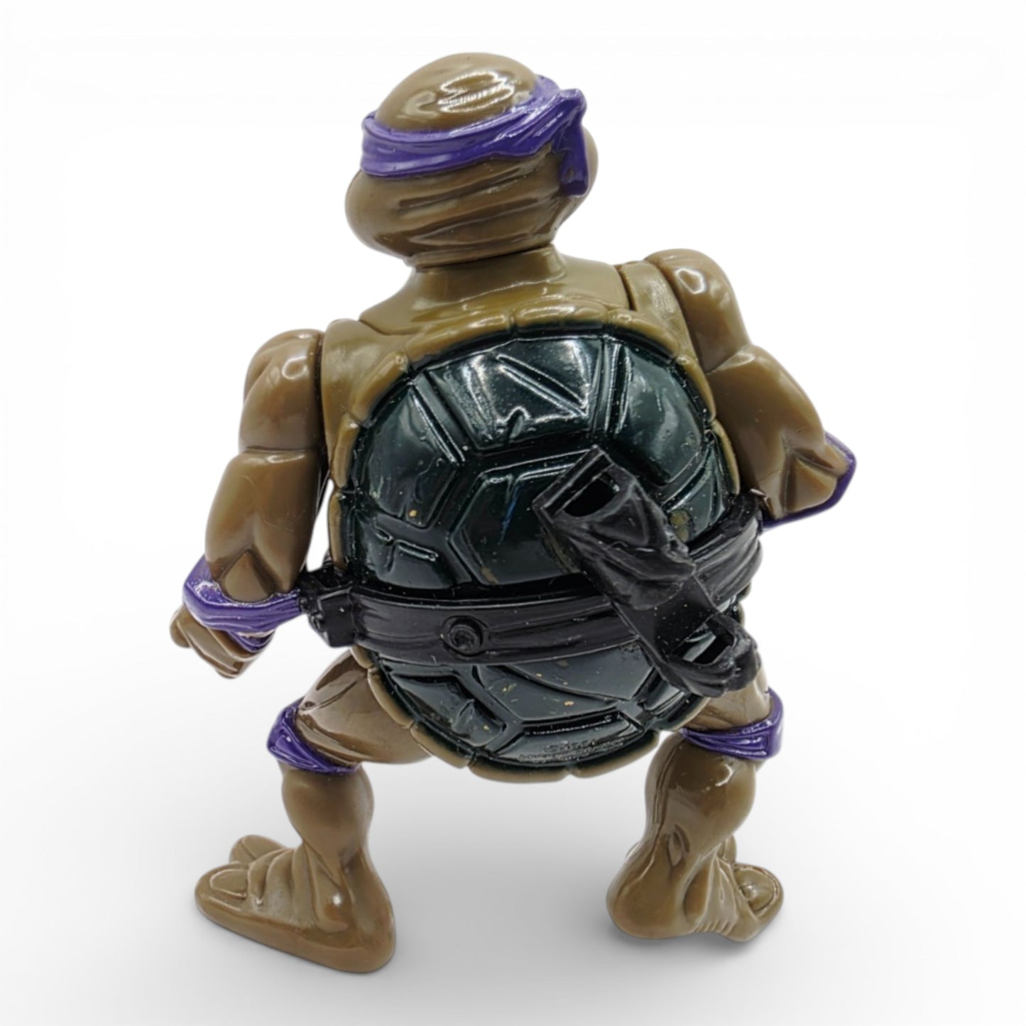 Vintage 1990s action figure. Head Droppin'. Donatello. TMNT. Back view.