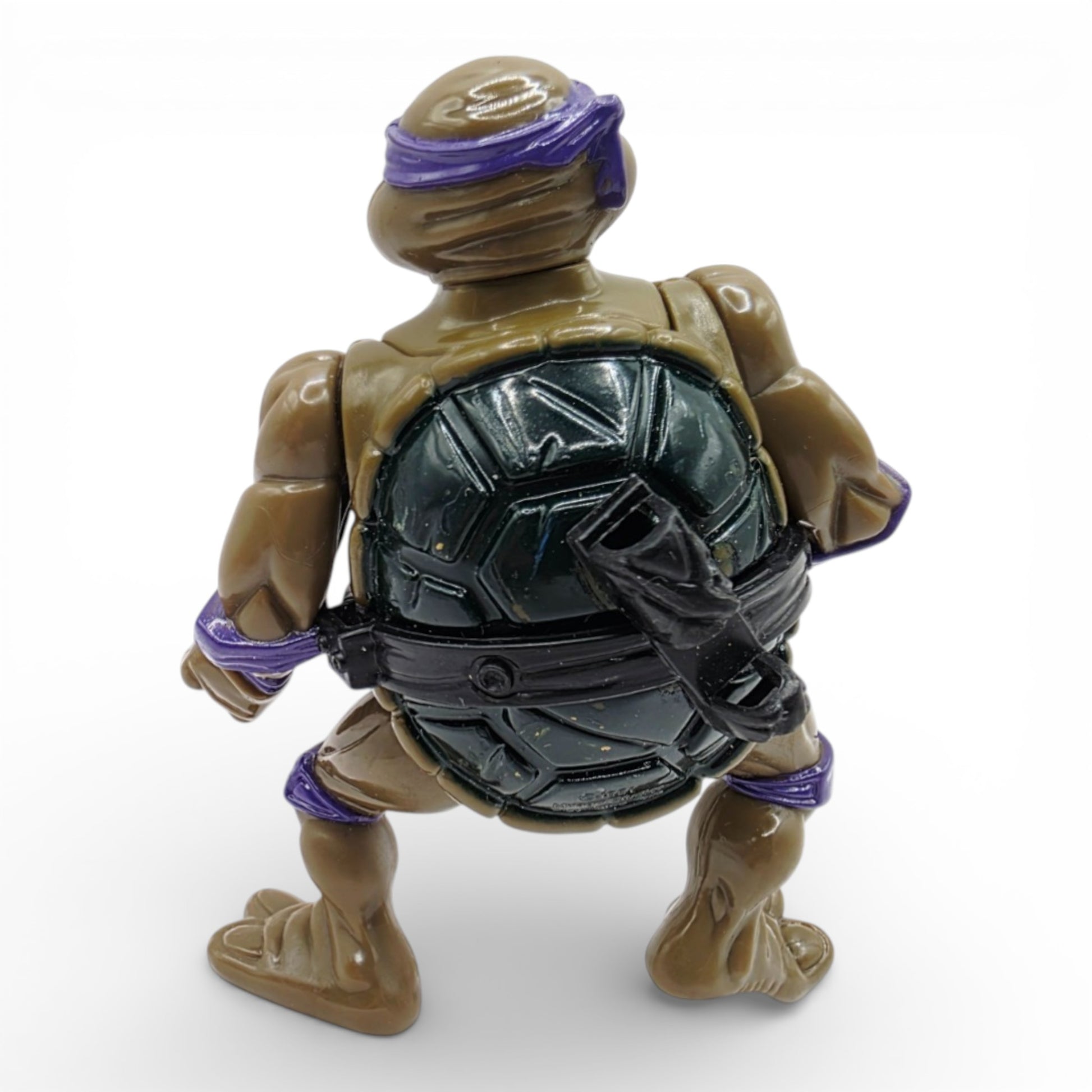 Vintage 1990s action figure. Head Droppin'. Donatello. TMNT. Back view.