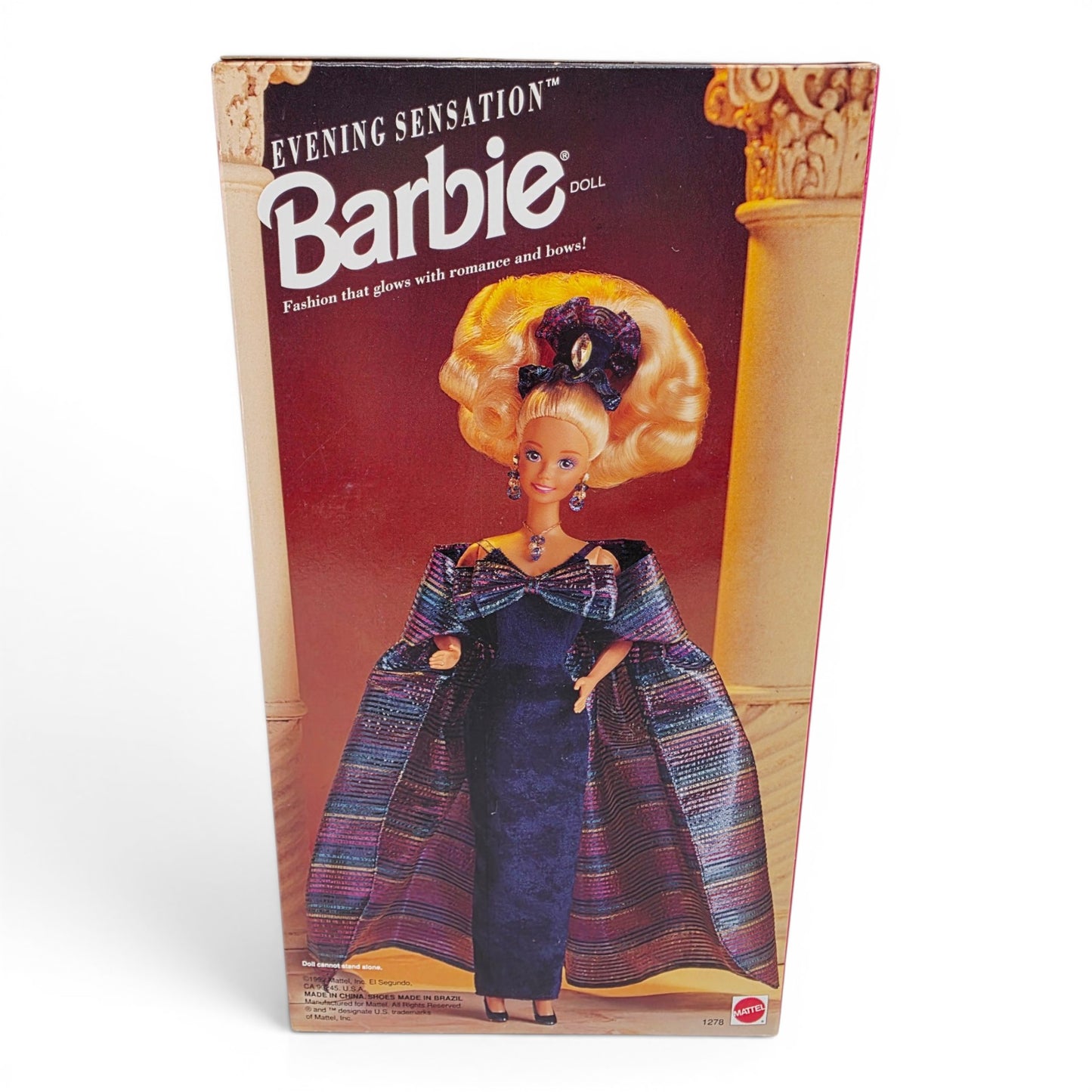 1992 Barbie Evening Elegance doll — Back view