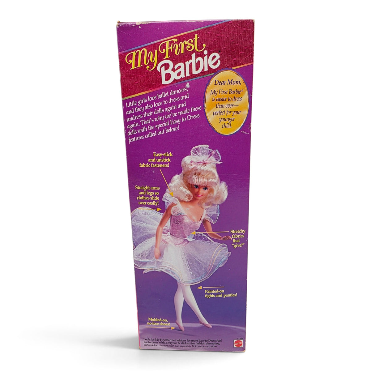 1992 Barbie My First Ballerina Barbie Blonde Back view