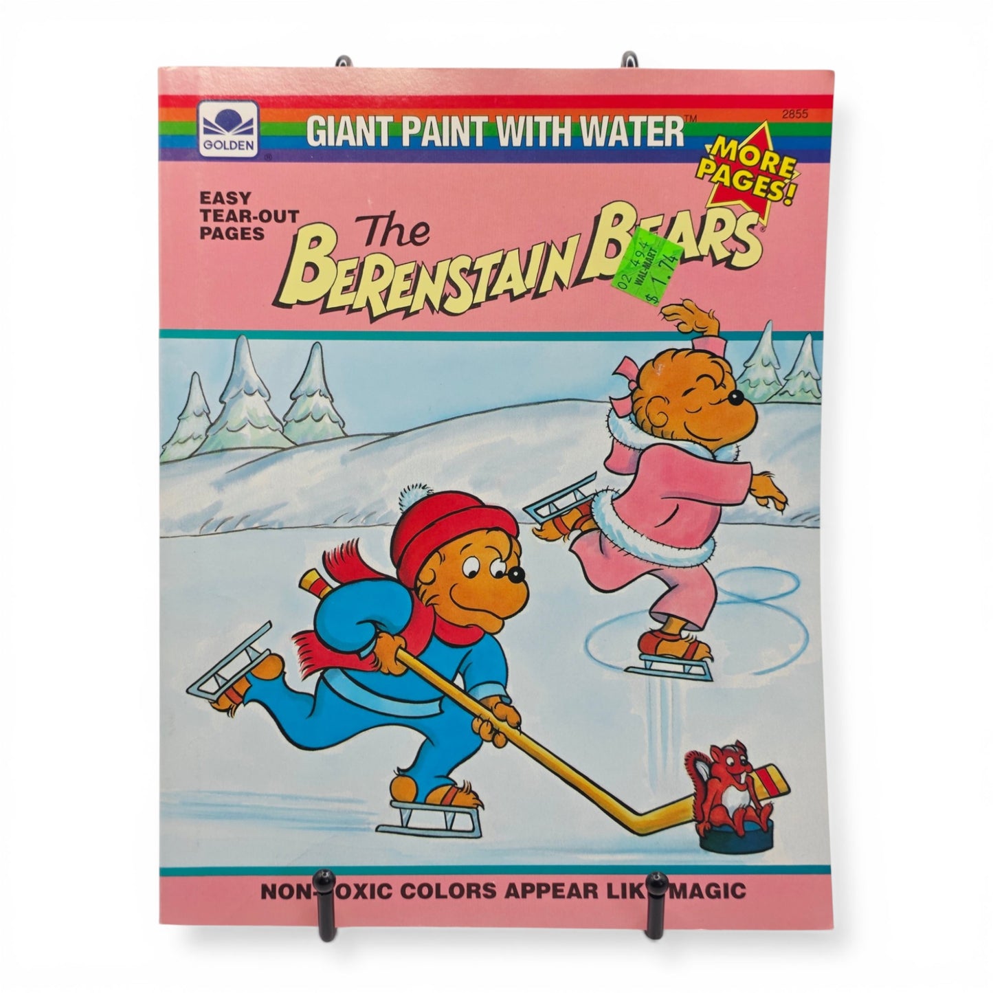 1992 The Berenstain Bears Giant Paint with Water activity book — Front view