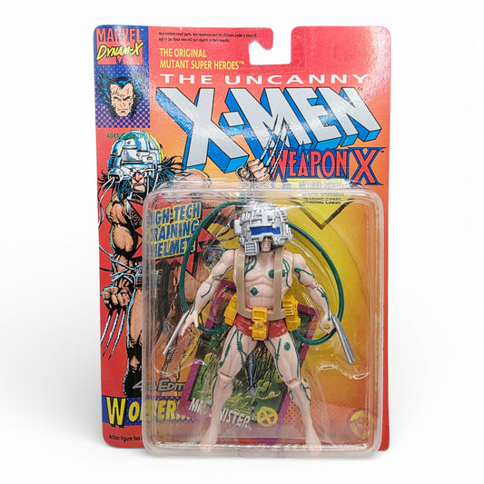 Vintage 1990s action figure. The Uncanny X-Men. Wolverine. Weapon X. Front view.