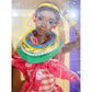 Vintage 1990s doll. Dolls of the World. Kenyan Barbie. Face view.